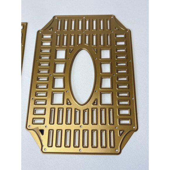 Anna Griffin Teilage Lattice Gate Metal Cutting Dies Gold Intricate Design Craft - Picture 2 of 12